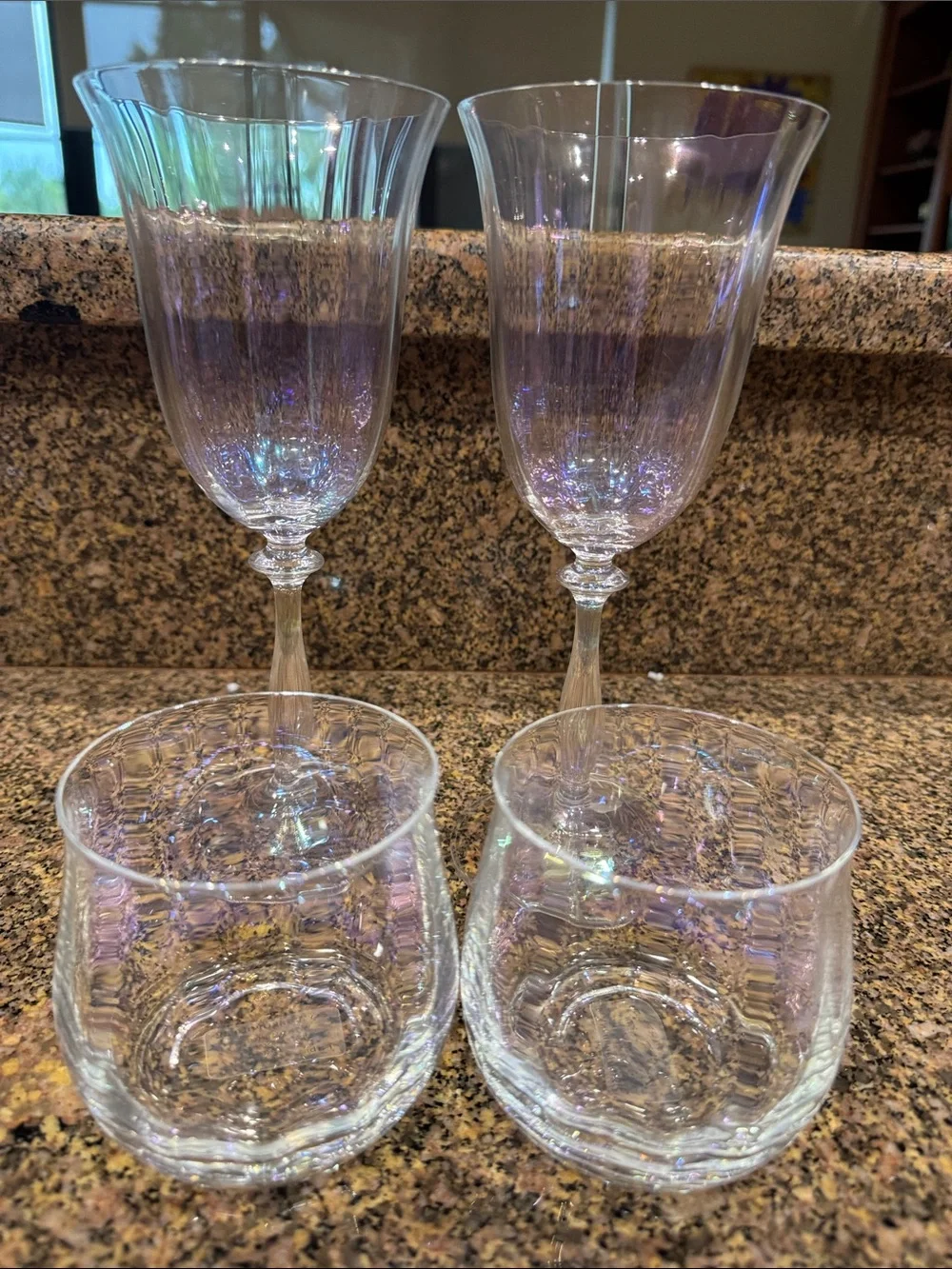Anthropologie Iridescent Wine Stemmed & Stemless Glasses